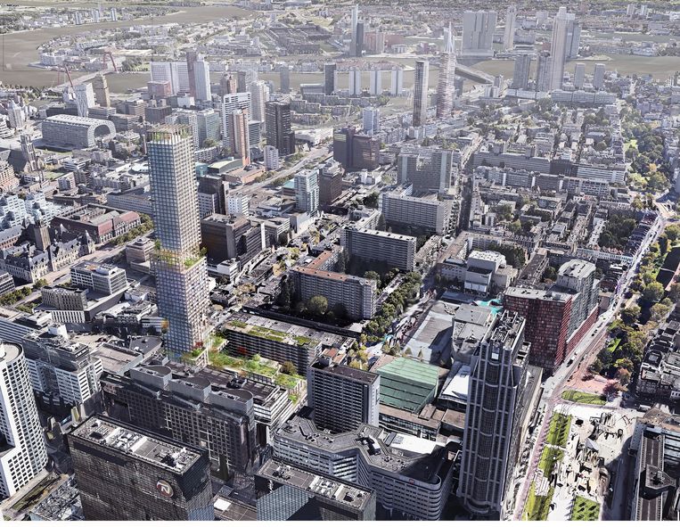 En nu is de binnenstad van Rotterdam aan de beurt voor hoogbouw