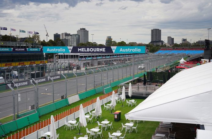 Het circuit in Melbourne,.