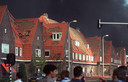 De Deurningerstraat op de hoek met de Boddenkampsingel in Enschede op de dag van de vuurwerkramp.