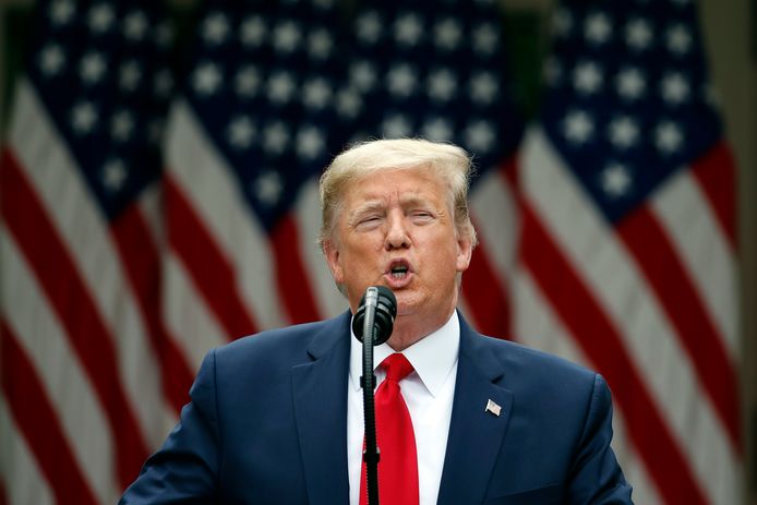 President Donald Trump speaks in the Rose Garden of the White House, Friday, May 29, 2020, in Washington. (AP Photo/Alex Brandon)