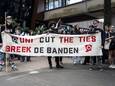 Protesterende studenten eisen dat de Radboud Universiteit de banden verbreekt met universiteiten in Israël.