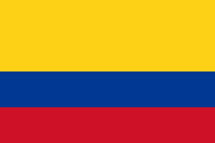 De vlag van Colombia.