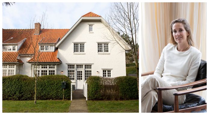 De driegevelvilla is gebouwd in 1929 en staat op de lijst met bouwkundig erfgoed. Paulien De Lange (35) woont hier met haar man Wouter D’Haene (39) en hun dochter Jeau (5).