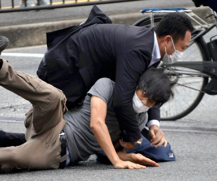 Tetsuya Yamagami, die vastzit voor de moord op de Japanse oud-premier Shinzo Abe.