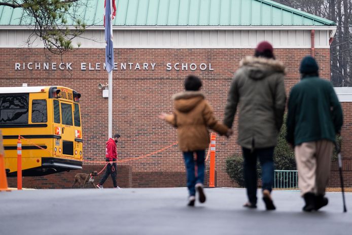 De Richneck basisschool in Newport News, in de staat Virginia.