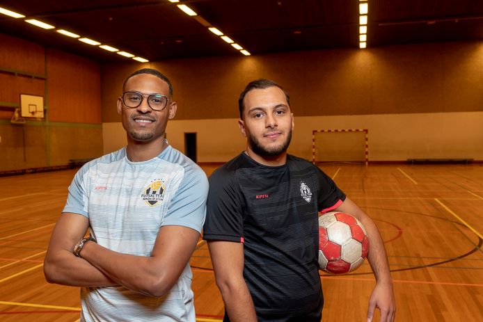Fouad Idabdelhay (links) & Nasr-Eddine Hadouch van zaalvoetbalteam Metsj Point