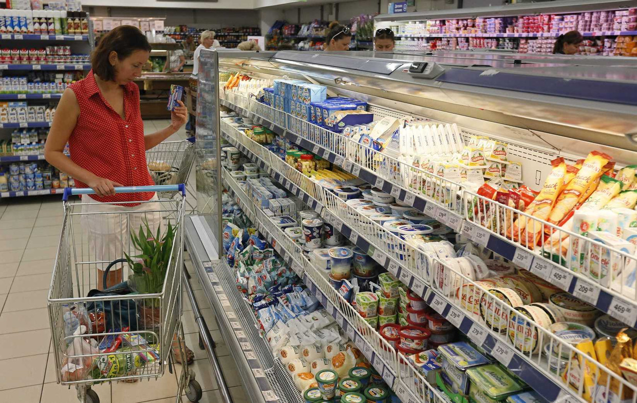 Een supermarkt in Moskou. Beeld epa