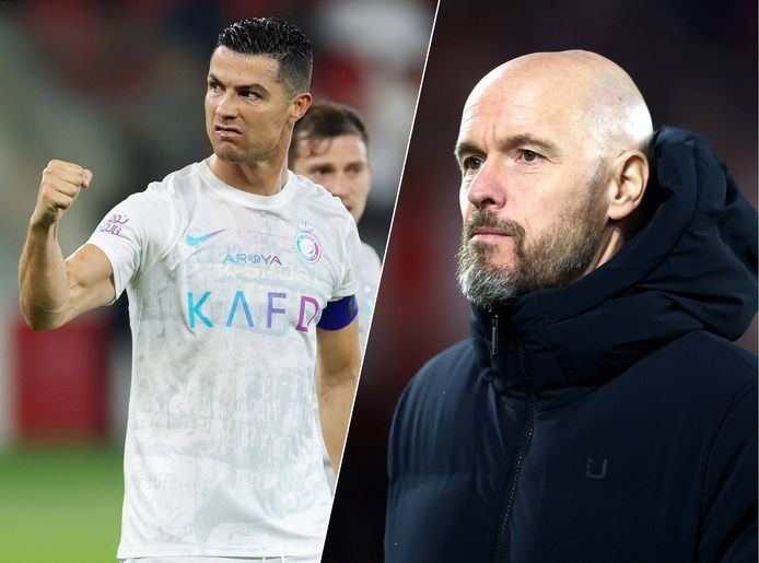 Cristiano Ronaldo en Erik ten Hag.