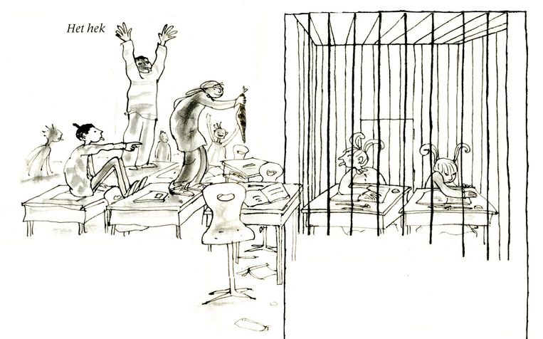 Illustratie uit 'De hele erge Ellie en nare Nellie' Beeld Annemarie van Haeringen