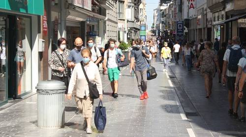 Mondmasker op in winkelstraten?