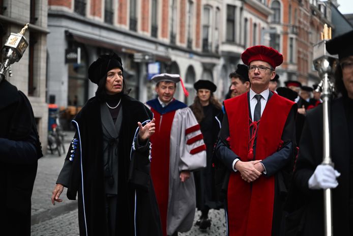 Patroonsfeest KU Leuven, met stoet der togati