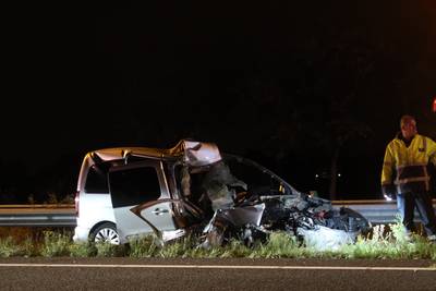 Auto botst op vrachtwagen op A58 bij Gilze