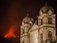 Etna uitgebarsten tijdens bosbranden op Sicilië