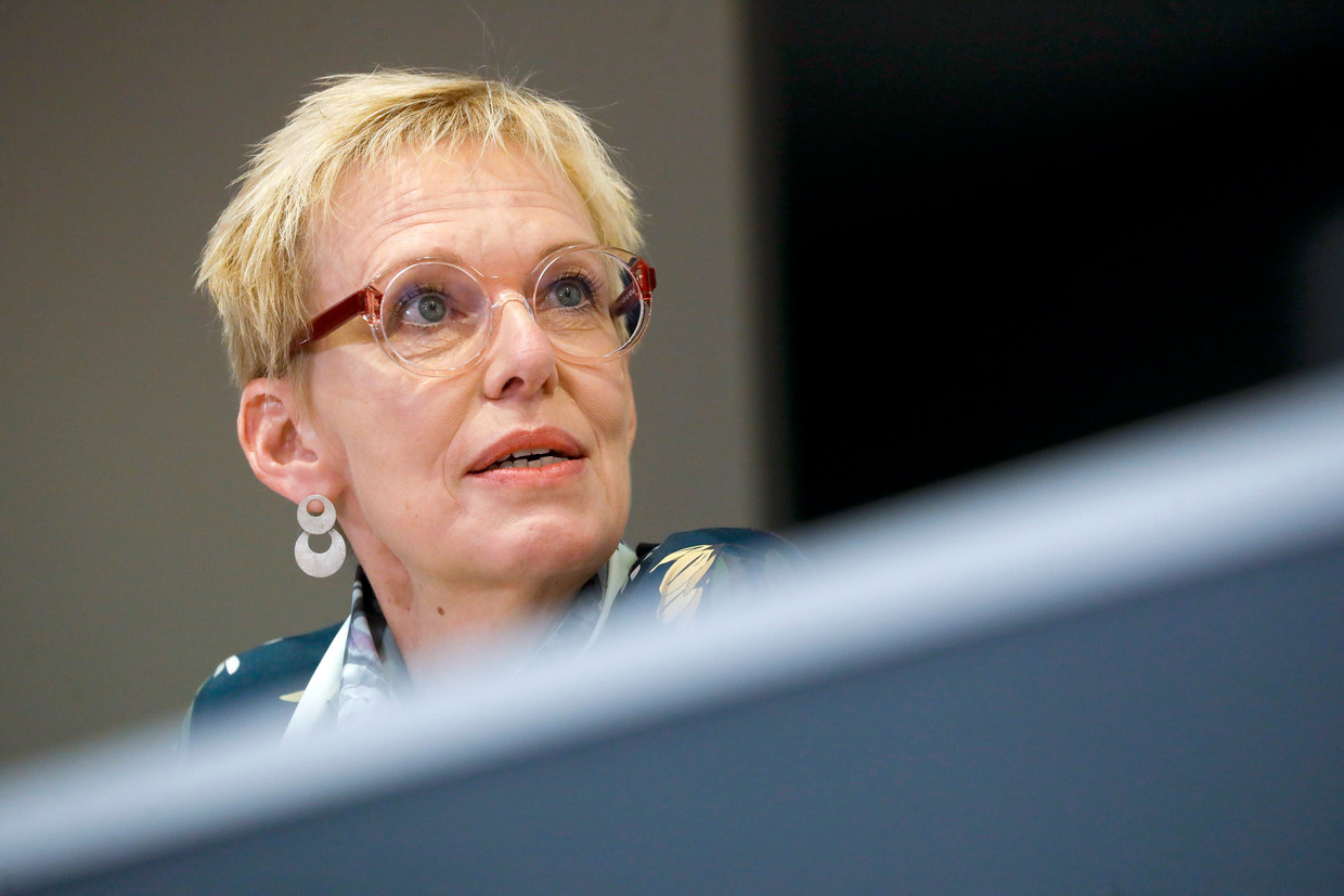 Pensioenminister Karine Lalieux (PS). Beeld Photo News