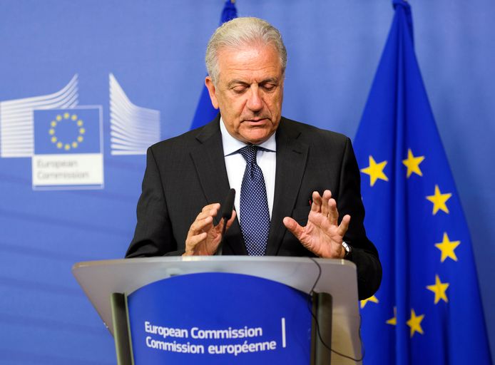 Europees commissaris voor Asiel en Migratie Dimitris Avramopoulos.