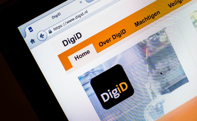 De website van DigiD. Ofwel je digitale identiteitsbewijs.