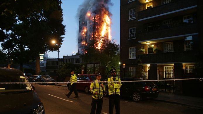 In juni 2017 stond de Grenfell Tower in Londen in brand.