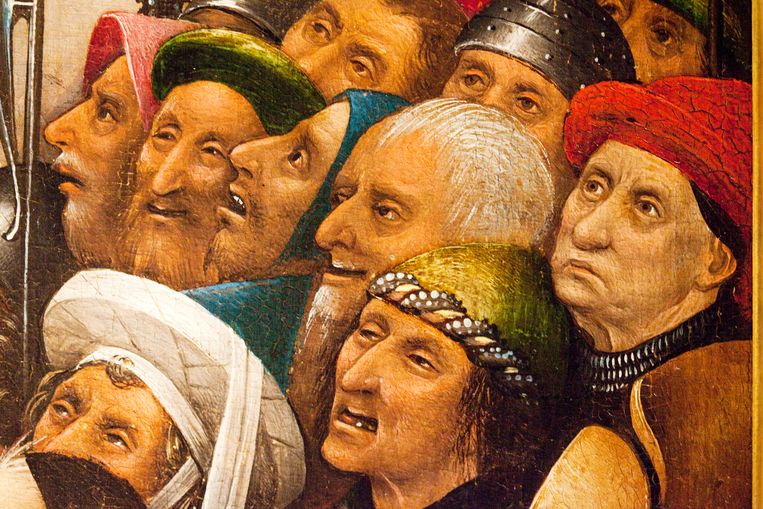 Detail uit het schilderij Ecce Homo, dat Jheronimus Bosch maakte in de periode 1475-1485. Beeld Rob Huibers