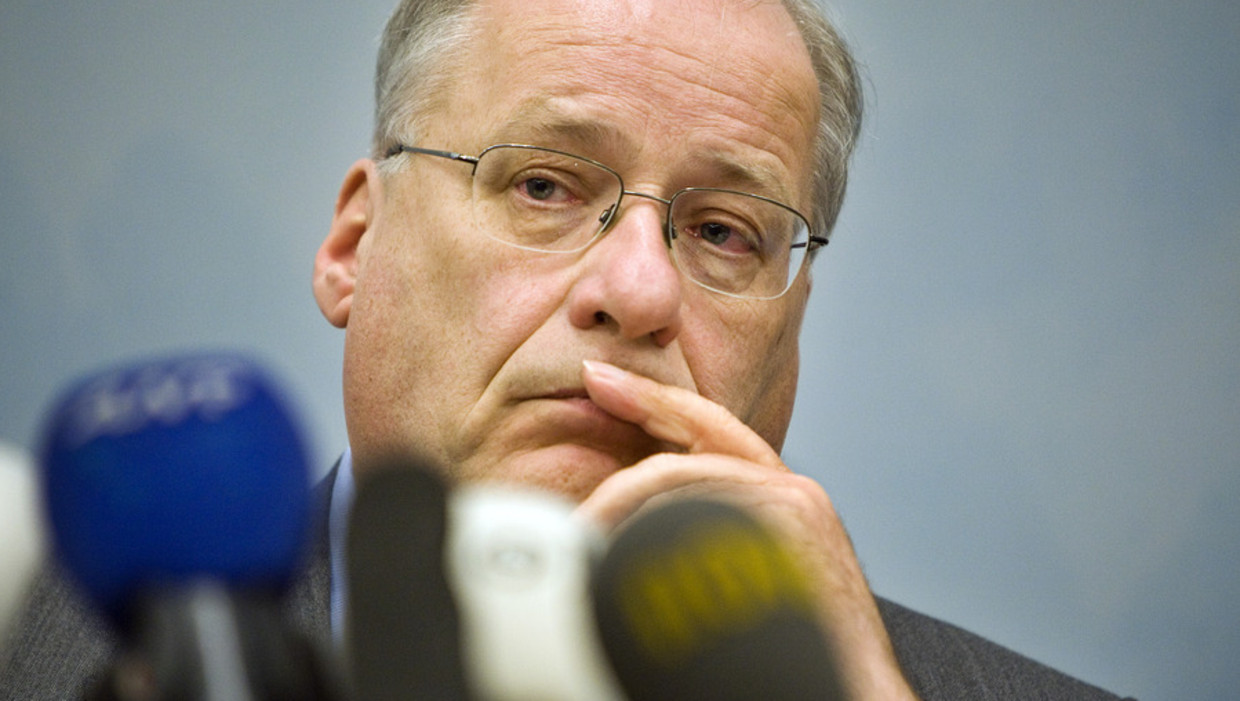 Wim Deetman bij een eerdere persconferentie van zijn commissie. Beeld ANP