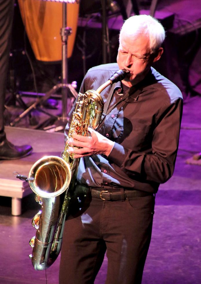 Ton van der Geijn van Jazz750 in 2018 tijdens Grande Finale van Roosendaal 750 jaar in De Kring. Foto