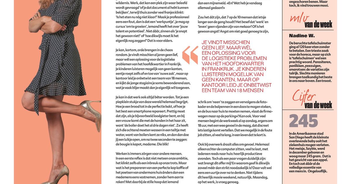 Over werken | De Krant | HLN