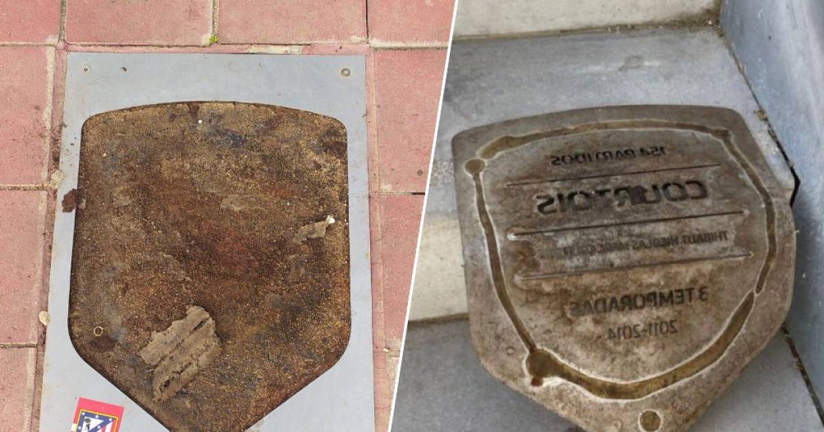 Boze fans Atlético Madrid slopen gedenksteen Thibaut Courtois