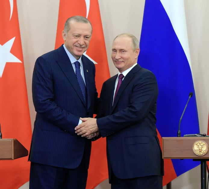 Erdogan en Poetin begin deze week in Sochi.