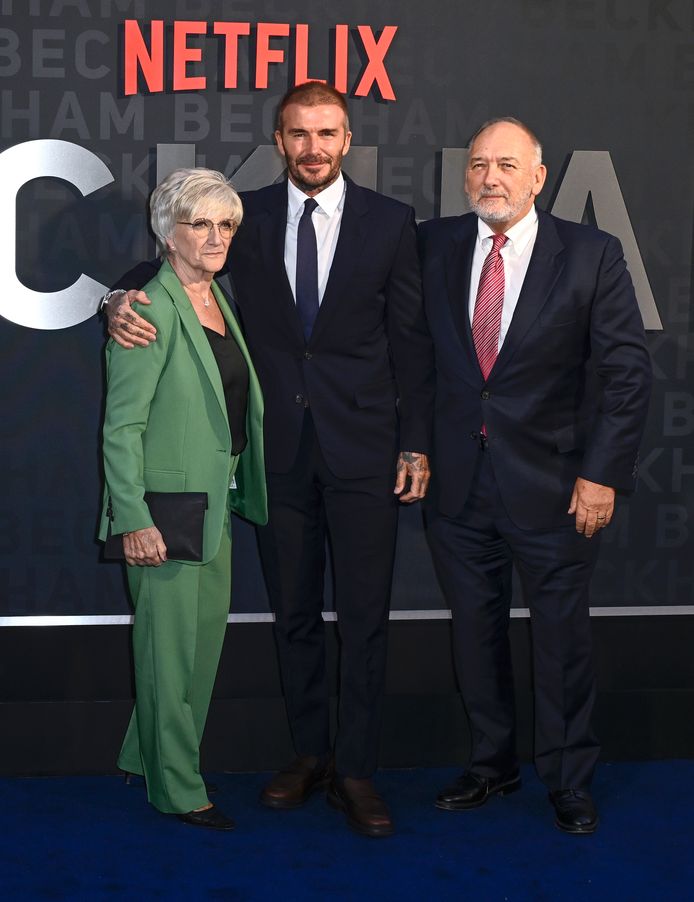 Sandra Beckham, David Beckham e Ted Beckham