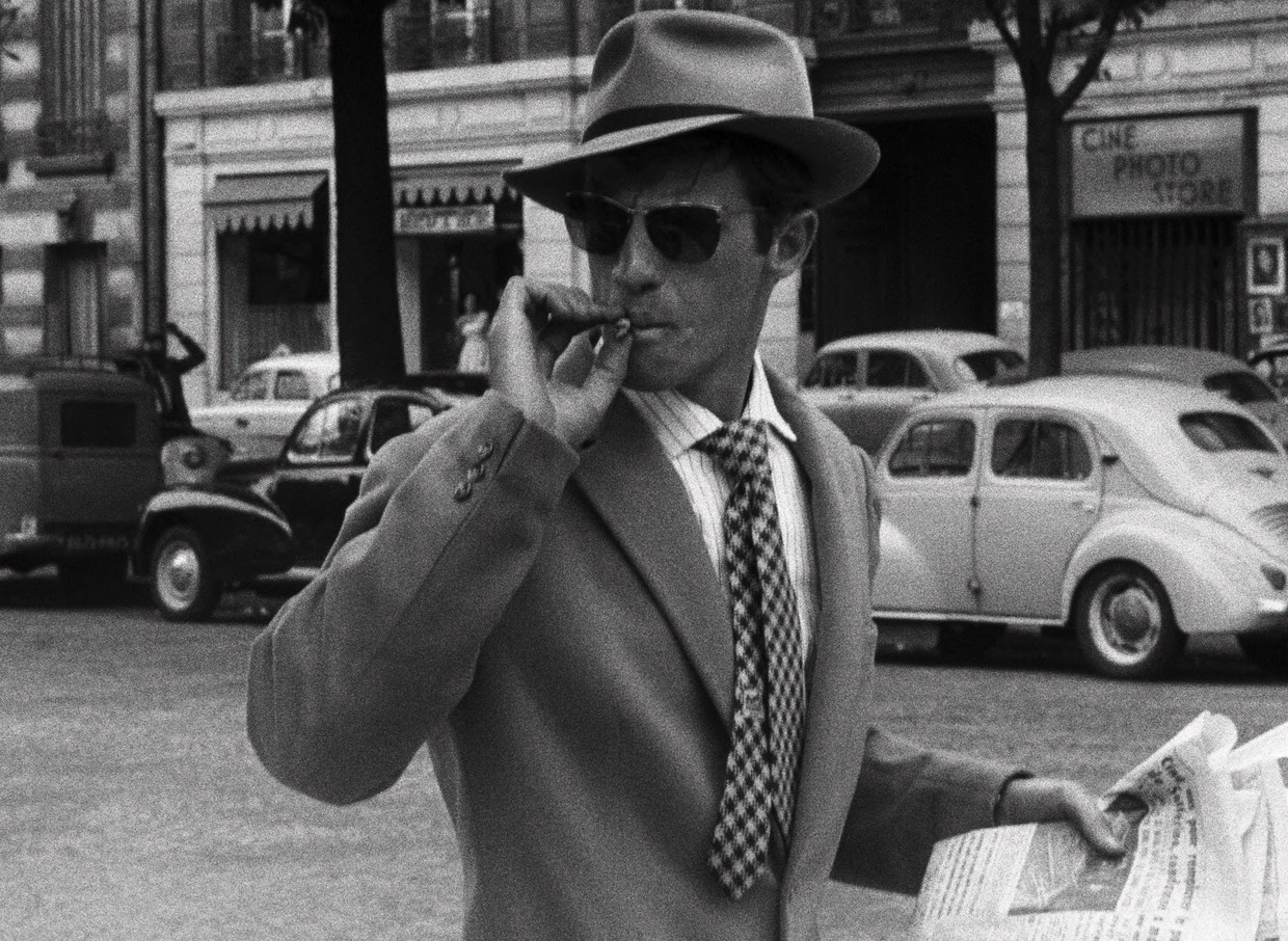 Jean-Paul Belmondo in 'A bout de souffle' (1960). Beeld Photo News