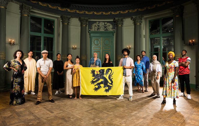 Een van de nieuwe ontwerpen kaart de etnische diversiteit in Vlaanderen aan. De Vlaamse Leeuw kreeg voor de gelegenheid teennagels in verschillende huidtinten.