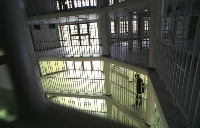 De gevangenis van Andenne aan de binnenkant.