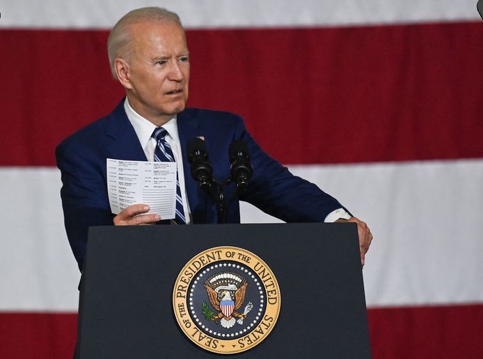 De Amerikaanse president Joe Biden.