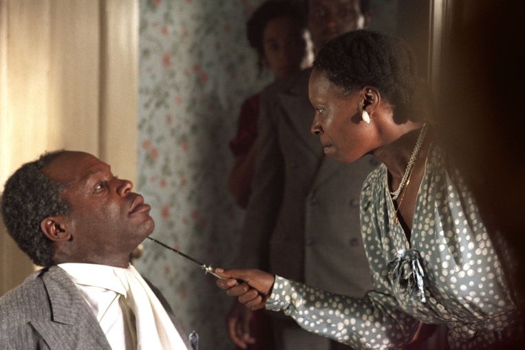 Danny Glover en Whoopi Goldberg in The Color Purple van Steven Spielberg Beeld 