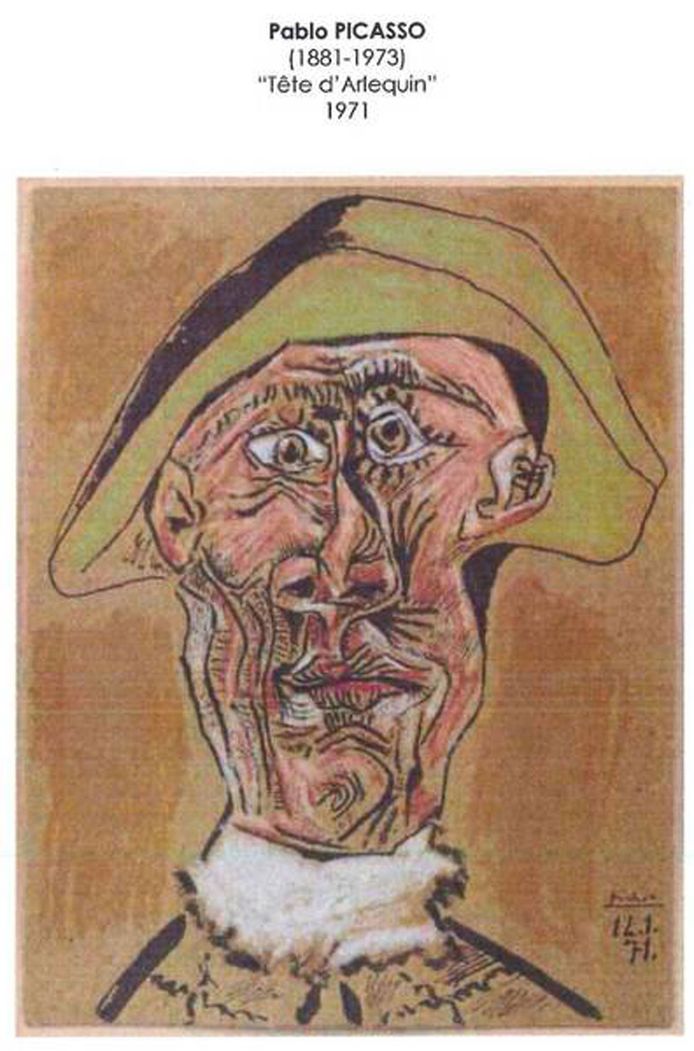 Pablo Picasso: 'Tête d'Arlequin' (1971).