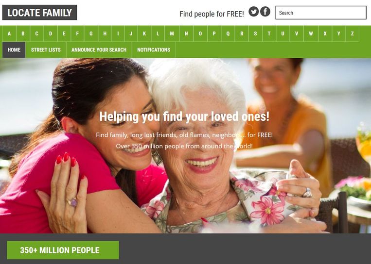 Locatefamily.com Beeld 
