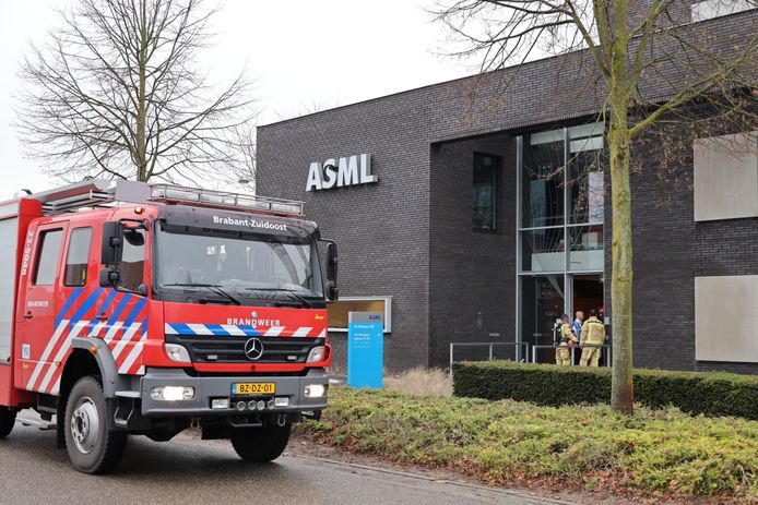 Brand bij ASML in Oirschot.