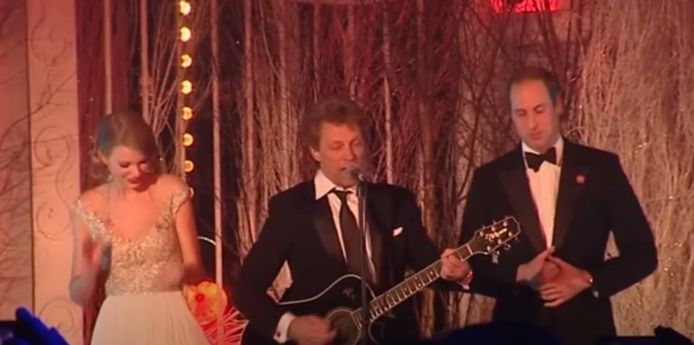 Prins William met Taylor Swift en Bon Jovi.