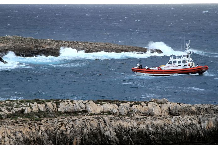 Archiefbeeld van de Italiaanse kustwacht voor Lampedusa.