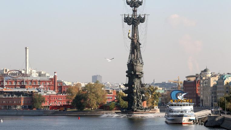 Het Peter de Grote monument in Moskou Beeld epa