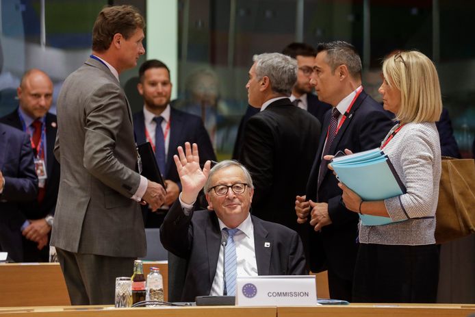 Europees Commissievoorzitter Jean-Claude Juncker tijdens de EU-top in Brussel.
