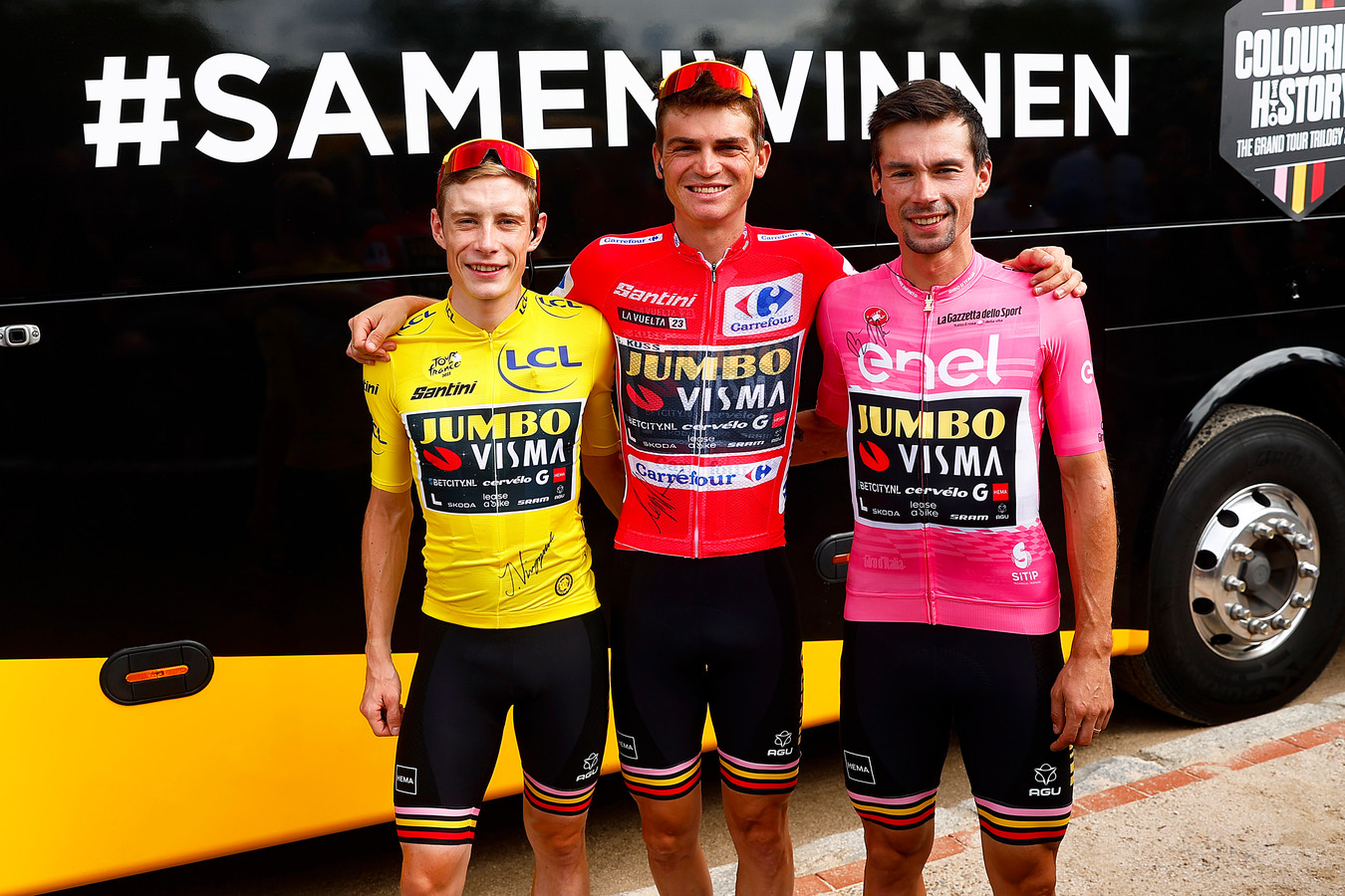 JumboVisma voltooit unieke trilogie door na Giro (Primoz Roglic) en