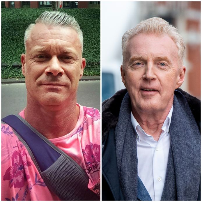(LR): André van Duijn (50, Zevenhuizen (ZH), werkzaam in de geestelijke gezondheidszorg) en André van Duin (74, Amsterdam, werkzaam als presentator/zanger/komiek)