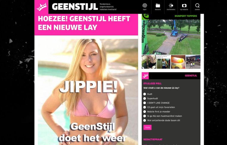 Geenstijl Even Op Zwart Om Nieuwe Layout Het Parool