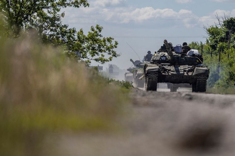 Oekraïense soldaten in de provincie Donetsk. Beeld REUTERS
