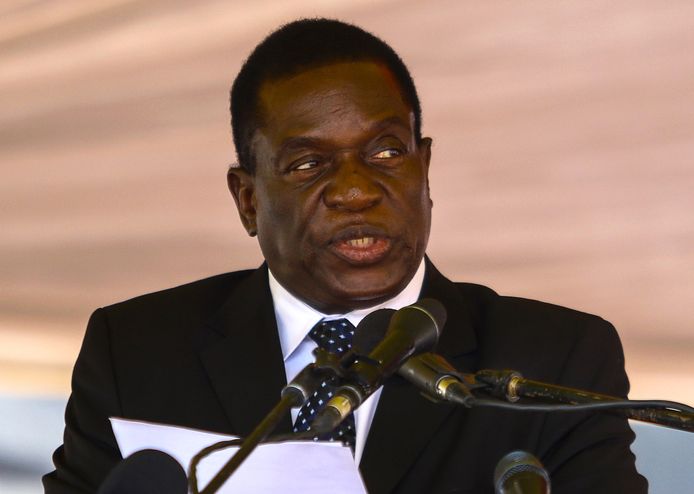 Emmerson Mnangagwa, tot vorige week de vicepresident van Mugabe.