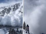 Une impressionnante avalanche dans les montagnes