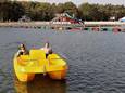 Waterfietsen op het Zilvermeer.