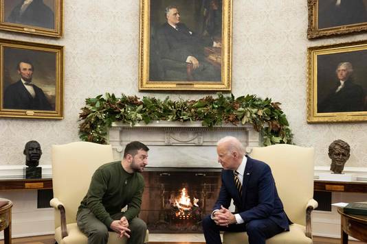 Zelensky en Biden in december 2022.