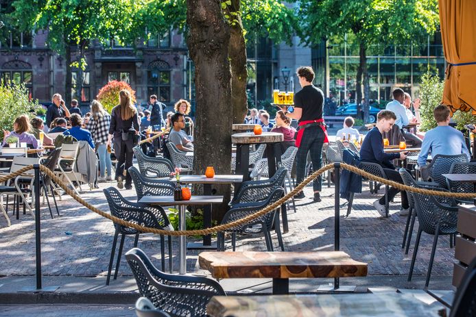 Terrassen op het Plein in Den Haag.