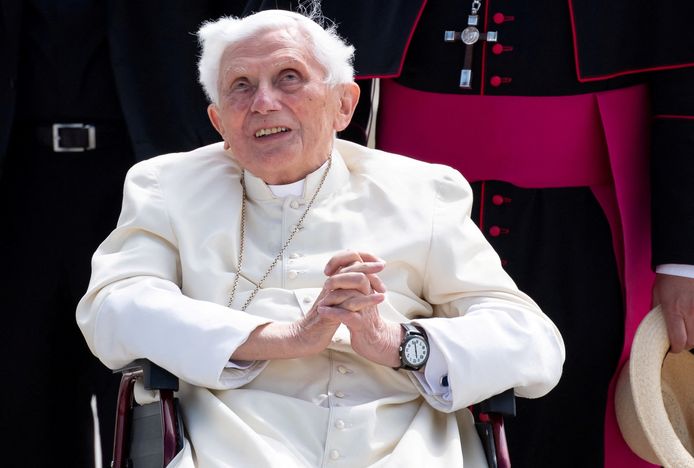 Paus emeritus Benedictus XVI (95) in juni van dit jaar.